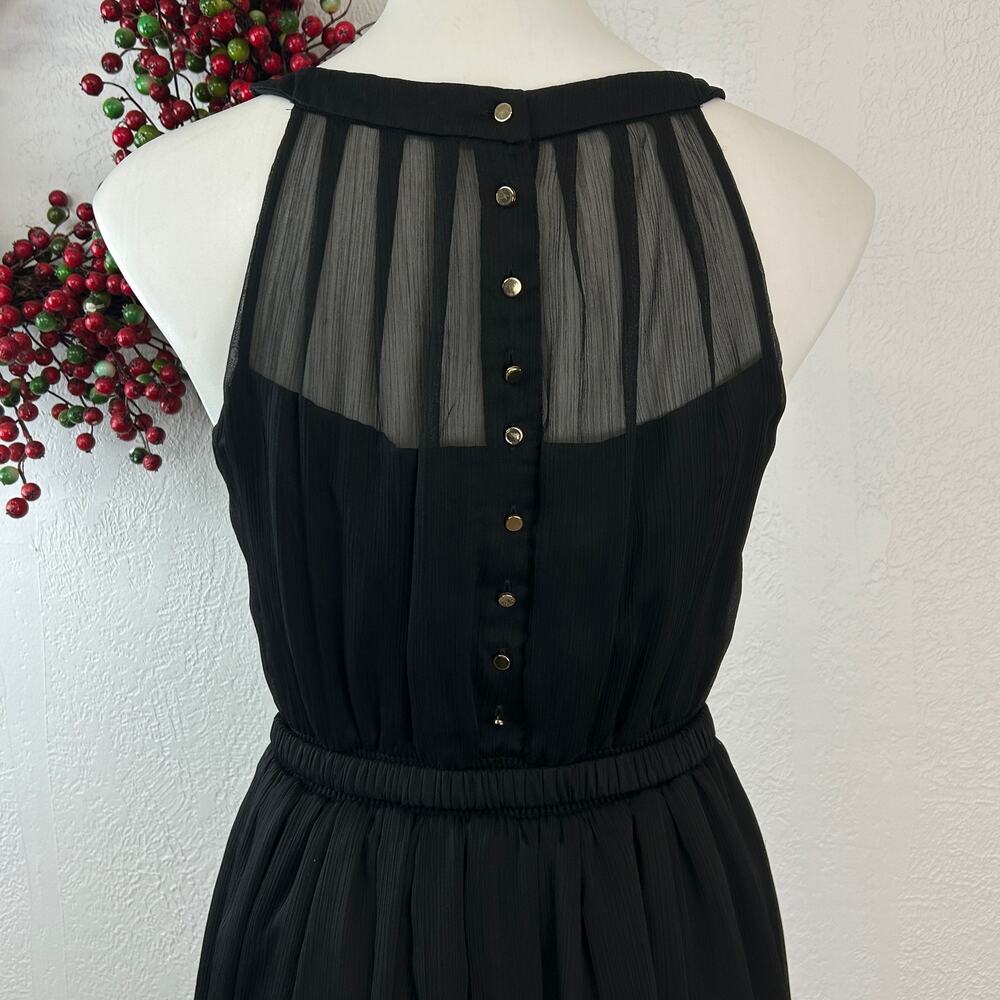 White House Black Market Button back chiffon halter dress Size 6 - Picture 7 of 11